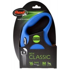 Dog, Flexi New Classic Retractable Tape Leash Blue Medium 16' Pets up to 55 lbs