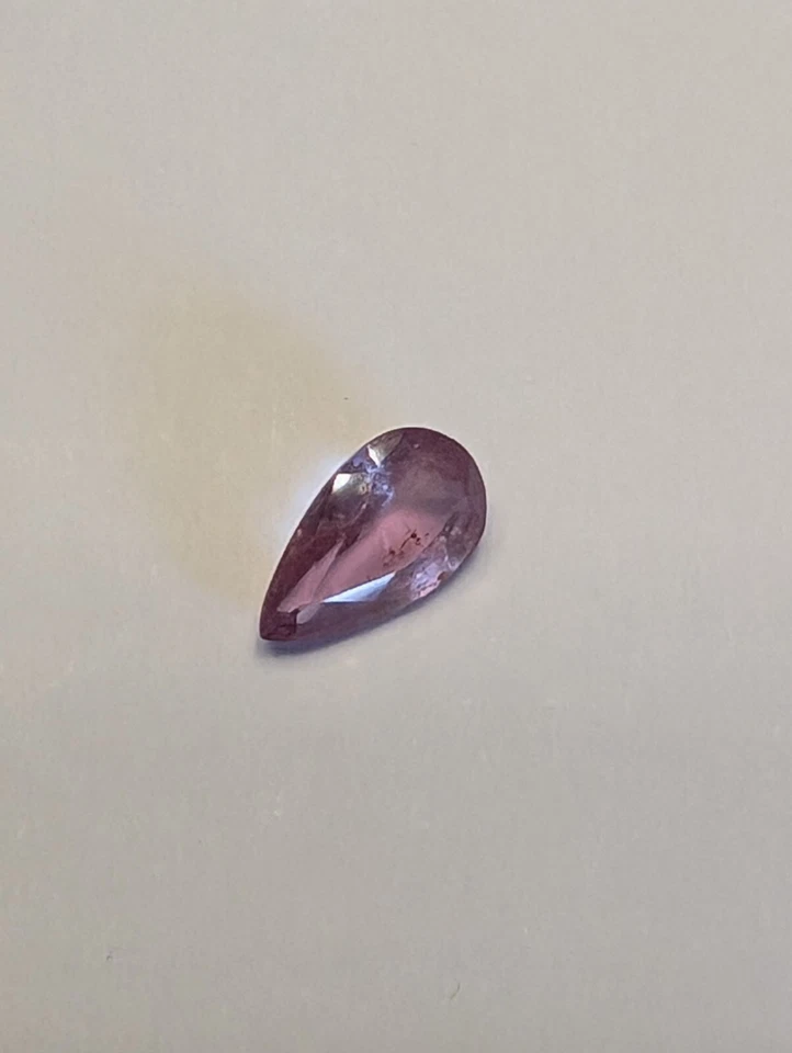 0.80 ct. Saphir pink Edelstein Tropfen Schliff Schmuck - Bild 1 von 4