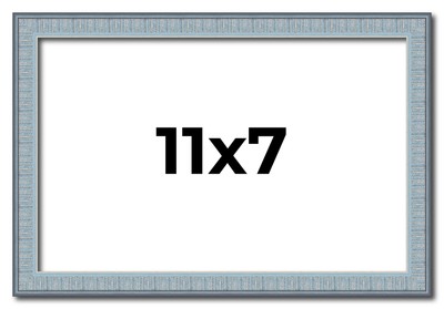 11x7 Frame Blue Scuffed Farm Board Solid Wood Picture Frame Width 0.75 Inches |