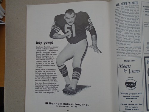1968 NFL PROGRAMM : VIKINGS @ BEARS - Bild 6 von 7