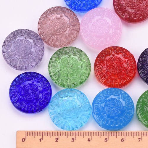 1 pieza de 26 mm plano redondo hecho a mano lámpara vidrio cristal cuentas sueltas fabricación de joyas - Imagen 3 de 27