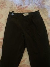Nine West Womens Dress Pants Size 2P Black Flat Front
