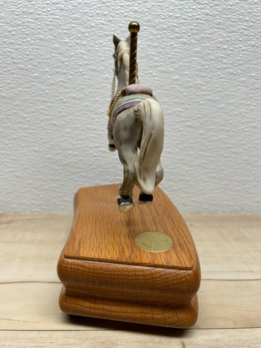 1988 The American Carousel By Tobin Fraley Porcelain Horse Music Box 4th Edition - Picture 5 of 17