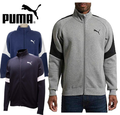 Puma Evostripe Men's Core Track Jacket Full Zip, 4 Pockets, Black Navy Grey
