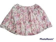 Girls GAP Skirt XXL 14-16 Pink Floral Lined Elastic Waist Pleated Spring Summer