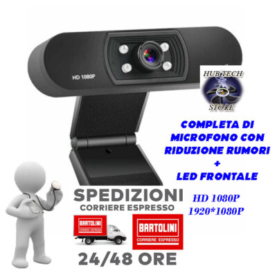 Full HD 1080P Webcam + LED Mikrofon Camcorder Smart Working Online Unterricht PC