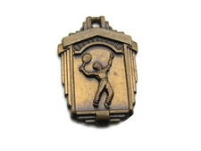 U.N.H. Intramural Tennis Necklace Charm Gold Tone