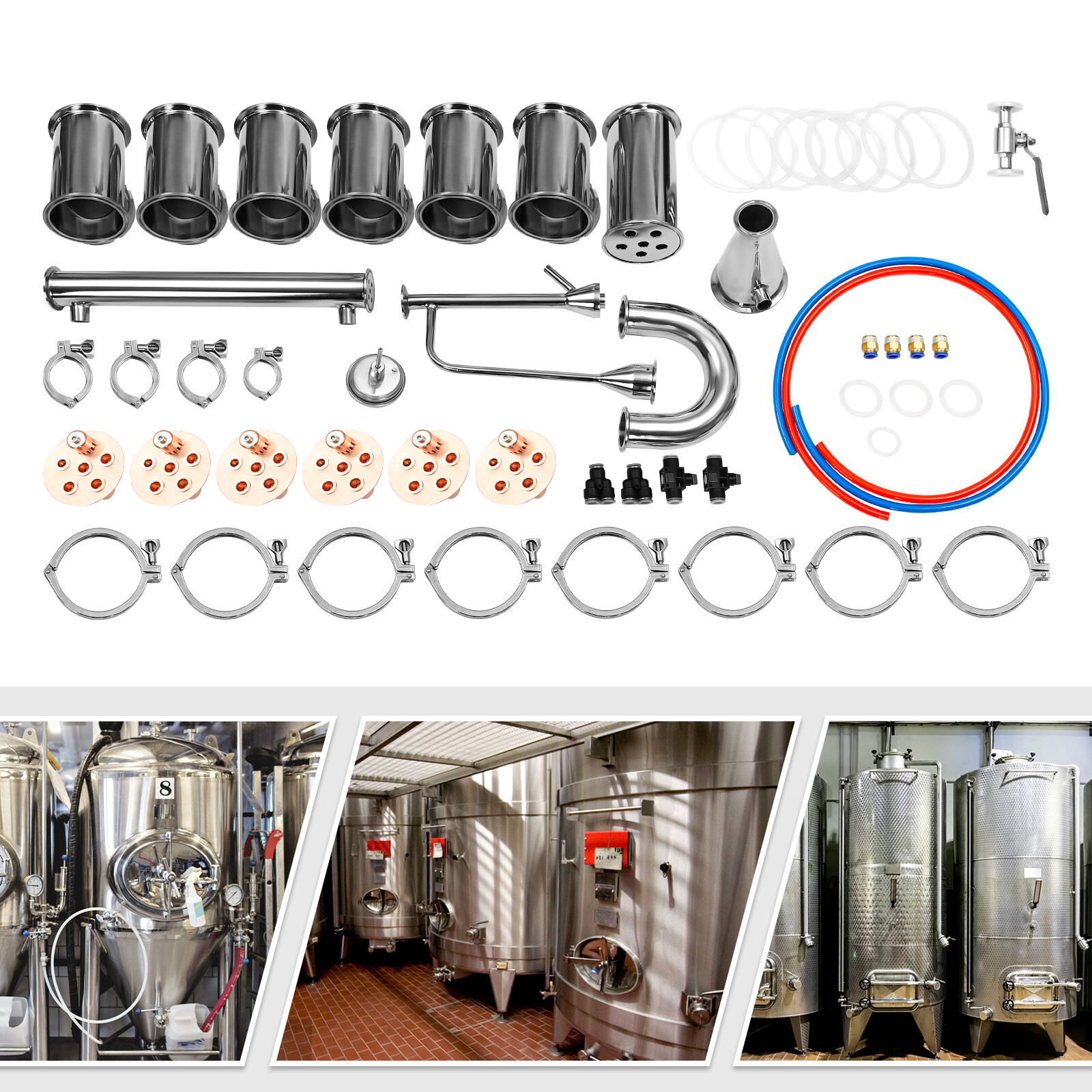 4" inch Reflux Column Moonshine Still w/ Dephlegmator, Condenser, Bubble Plate