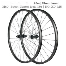 29er XC Mountain Bike Carbon Fiber Wheelset Asymmetric Tubeless Bicycle Wheels