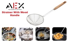 AEX Stainless Steel Spider Skimmer Ladle Mesh Strainer for Frying & Cooking