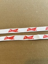 Budweiser Bowtie BEER Shoe Laces White Red 37 inch. NEW 