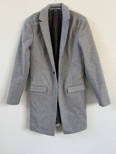 AllSaints Thirty Four Men  s Wool Lined Gray Inside Pockets Jacket LS Coat Sz XS