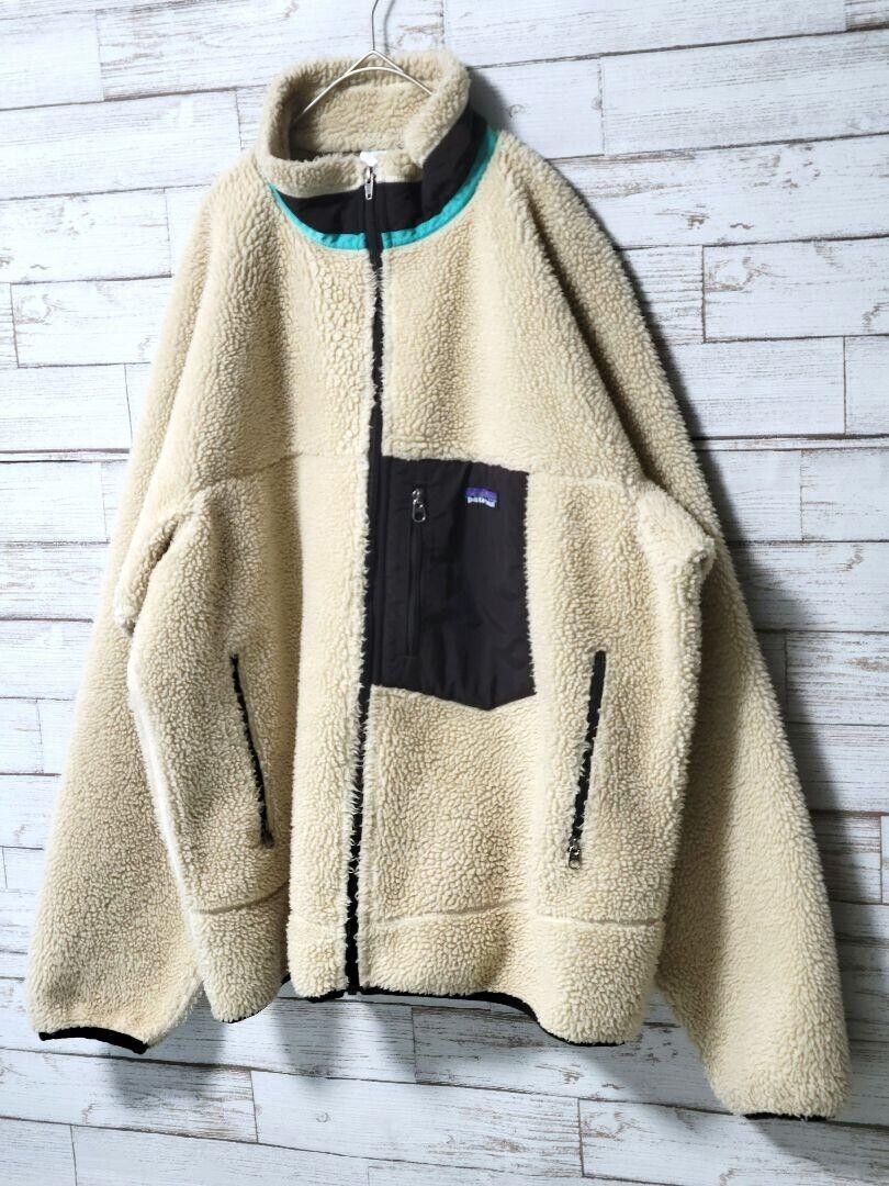 Patagonia Classic Retro X Fleece Boa Jacket Beige Brown Men's XL From Japan FS