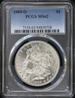 1884-O $1 Morgan Silver Dollar PCGS MS 62 | Uncirculated UNC