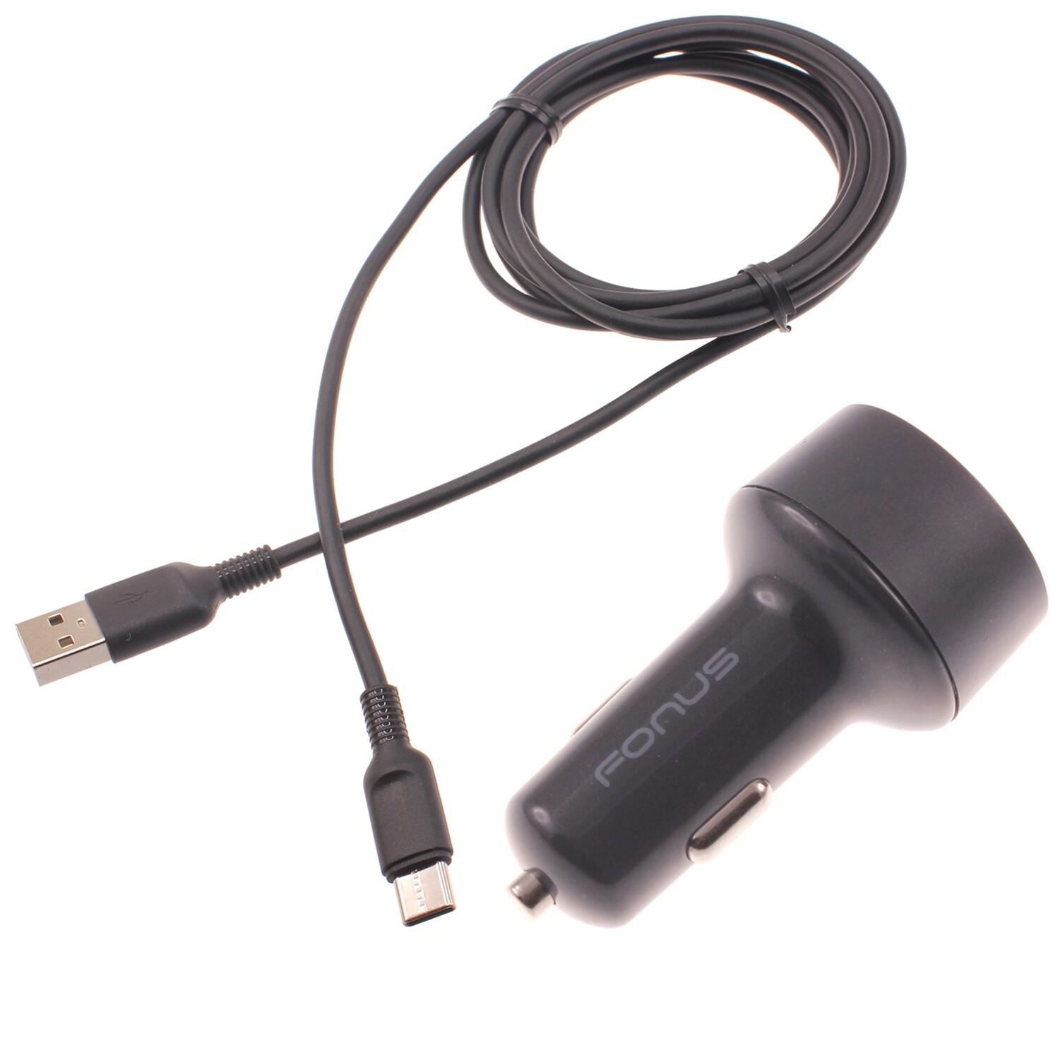 36W Quick Car Charger 2-Port USB Cable for Samsung Galaxy S24 Ultra Plus