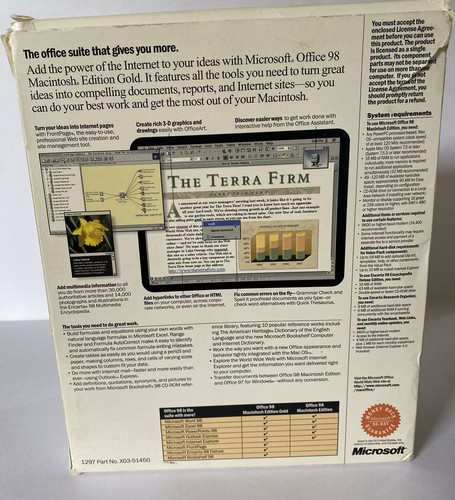 Microsoft Office 98 Gold Macintosh Edition komplette Einzelhandelsbox - Bild 3 von 18