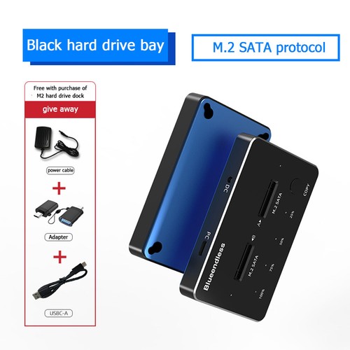 DB280S USB 3.1 Dual-Bay SSD Docking M.2 SATA Reader (EU-Stecker) - Afbeelding 10 van 11