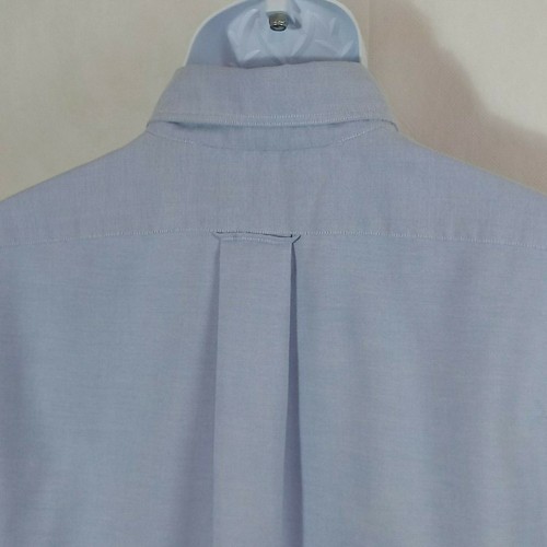 Land's End Herren blau Oxford kurzärmliges Shirt Größe 16,5 Knopfleiste 1 Tasche - Bild 5 von 10