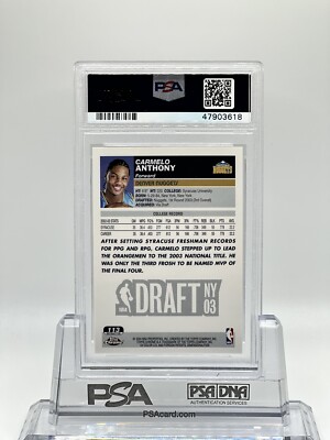 2003 Topps Chrome Refractor Carmelo Anthony #113 Rookie RC PSA 9