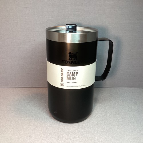 Stanley The Stay-Hot Camp Mug, Black 2.0, 24oz | 709 ML Vacuum Insulated