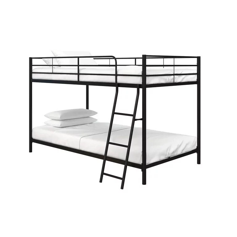 Litera de metal Mainstays Small Space Junior doble sobre doble, negra Foto 3 de 4