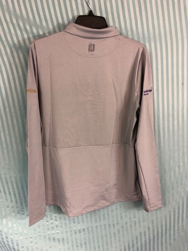 FootJoy Womens Heather Gray Long Sleeve Jersey Mesh Polo Shirt Large- NWT - Picture 7 of 10