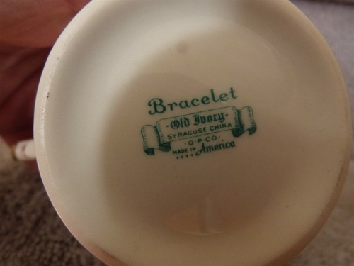 VINTAGE Syracuse Old Ivory Bracelet Gold Encrusted CREAMER AND COVERED SUGAR - 第 9/9 張圖片