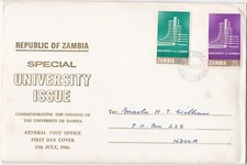 1966 Zambia FDC cover Opening the University of Zambia