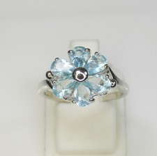 Natural Blue Topaz Vintage Ring With 925 Sterling Silver In All Sizes