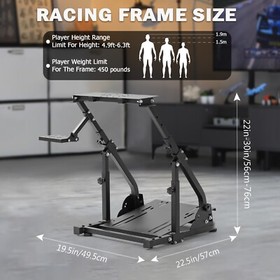 Marada Racing Steering Wheel Stand Adjustable Foldable Fit For LogitechG920 G923