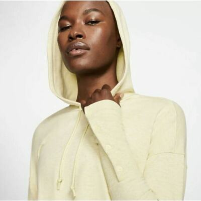 nike women's cropped luxe yoga training hoodie