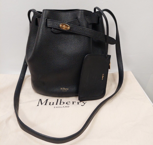 MULBERRY Abbey Bucket Bag - Classic Grain Leather - Black - RRP £650
