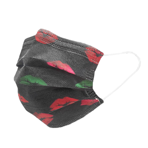 Multi-Colored Disposable Face Mask with Patterns Non-Medical Surgical Breathable - Picture 3 of 4