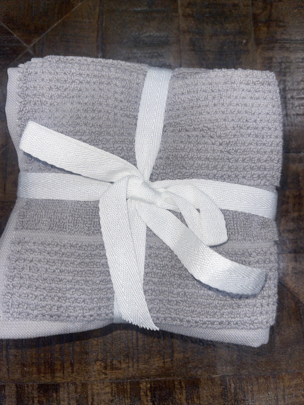 Baveno Home 100 Turkish Cotton FluffySoft 4 Pack Washcloths Grey 12 X