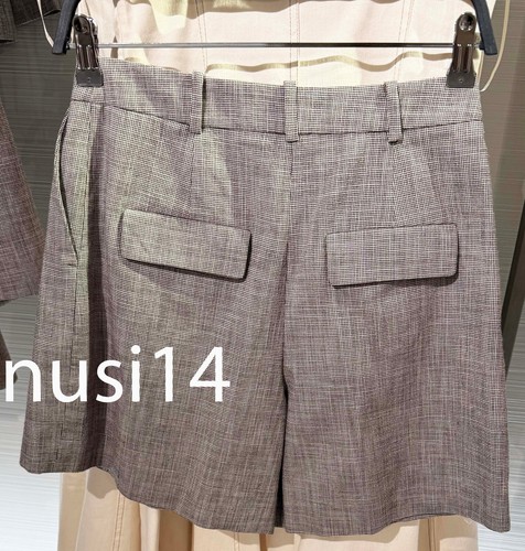 ZARA NEW WOMAN PLEATED HIGH-WAISTED SHORTS BERMUDA SAND BLACK XS-XL 2705/111/088 - Picture 3 of 3