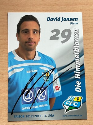 David Jansen CFC Chemnitzer FC Autogrammkarte original signiert #38211