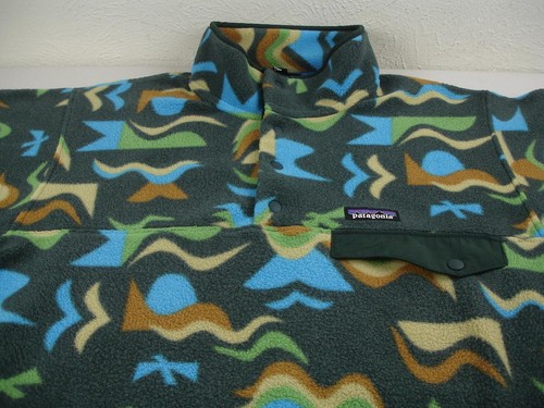 Mens S Patagonia Lightweight Synchilla Snap-T Fleece Jacket Arctic Collage 25580 - Picture 10 of 22
