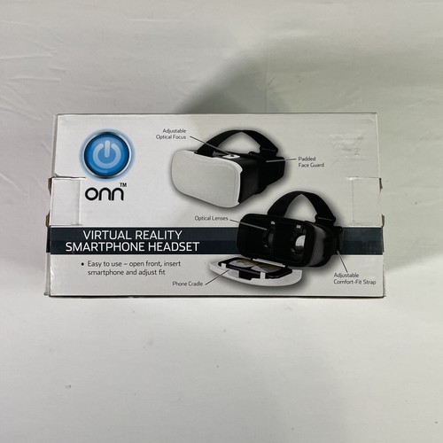 ONN White Virtual Reality VR Smartphone Headset for Apple or Android. New. - Picture 1 of 11