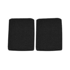 Black Fancy Dress Wristbands - Pk 2, Festivals, 80's, SKA