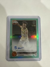 2023 Topps Chrome OTE BRYSON WARREN AUTO #D /99 AQUA TEAL 