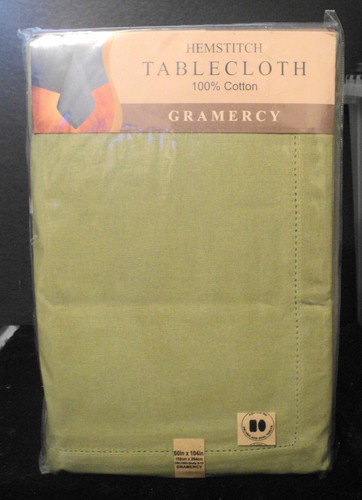 Vintage Gramercy Hohlsaum Lintex Leinen 100 % Baumwolle 60" x 104" Tischdecke länglich - Bild 2 von 4