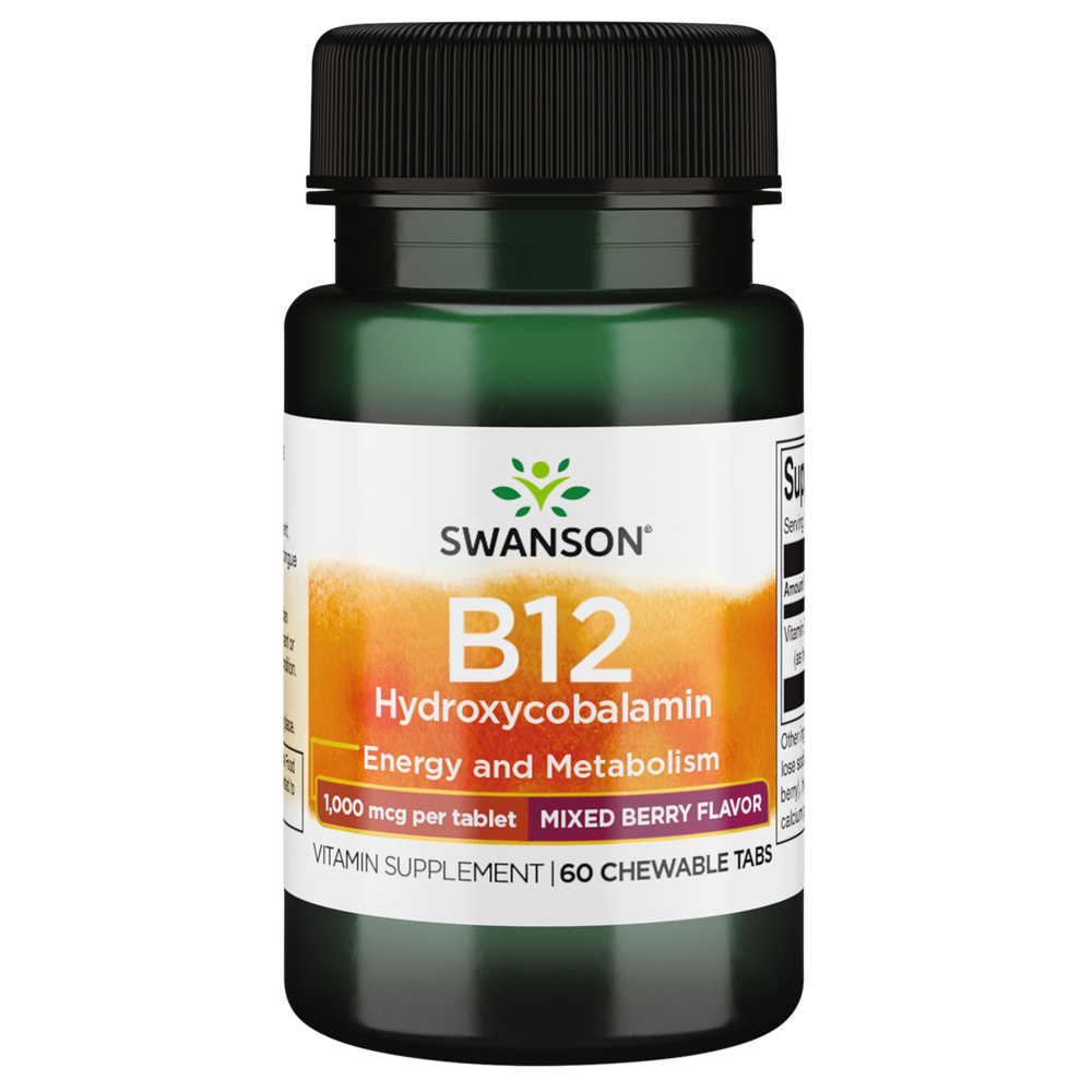 Swanson Supplemelts Vitamin B-12 1,000 Mcg 60 Chewable Tablets