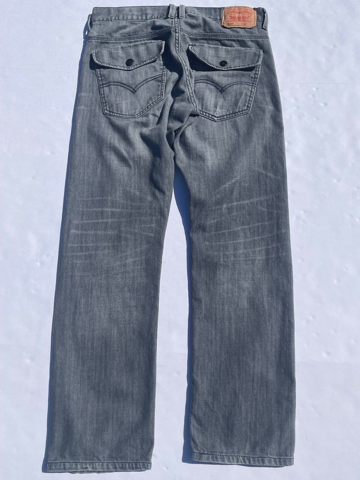 Levis 514 Mens Jeans Slim Straight Faded Light Gray, … Gem