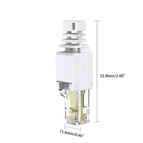 Tool-less Crystal for Head Plug CAT6 RJ45 Connector Tool-less CCTV Ethernet Cabl - Afbeelding 8 van 8