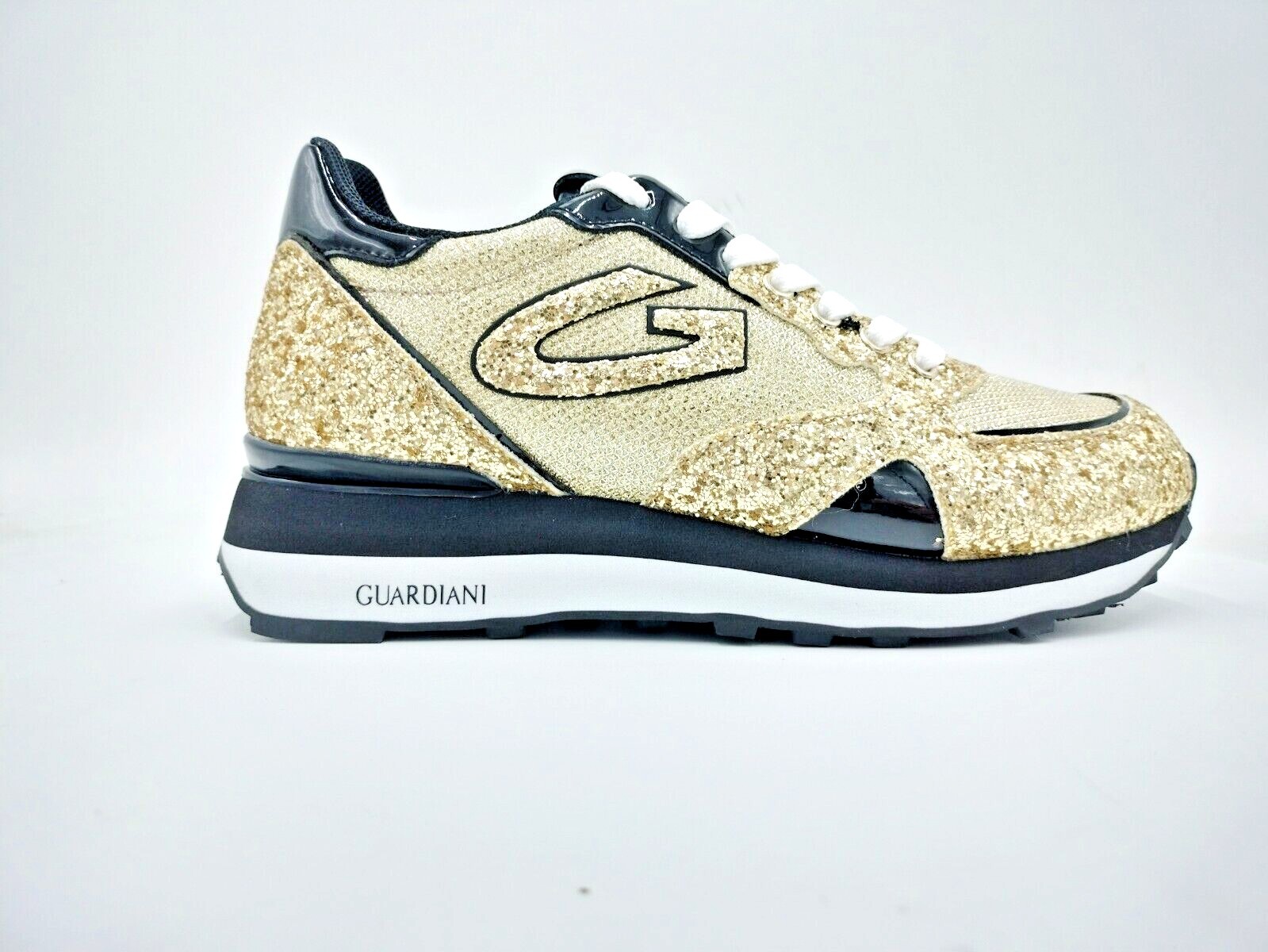 Часы Guardiani Damenschuh aus Stoff Gold с блестками WEN 4103