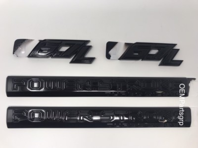 Black 2pcs Ford F250 F350 F450 Super Duty Power Stroke Turbo Diesel V8 Fender Emblems Replacement for Ford Black 2pcs Ford F250 F350 F450 Super Duty Power Stroke Turbo Diesel V8 Fender Emblems Replacement for Ford