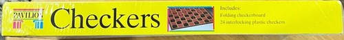 Pavilion ~ Checkers ~ Includes Folding Board & 24 Interlocking Pieces ~ Sealed - Picture 2 of 5