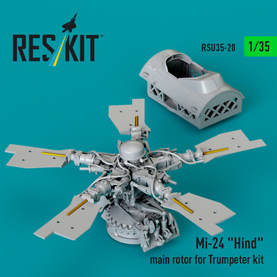 Reskit RSU35-0020 1:35 Mi-24 Hind main rotor for Trumpeter kit 3D Printed