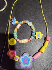 Kids Wooden Necklace And Bracelet Set