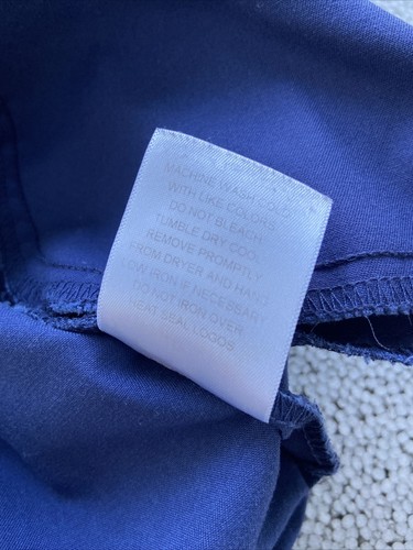 Exfoliantes suaves de mantequilla manga larga cuello en V M azul marino bolsillos elásticos médicos veterinarios dentales - Imagen 11 de 13